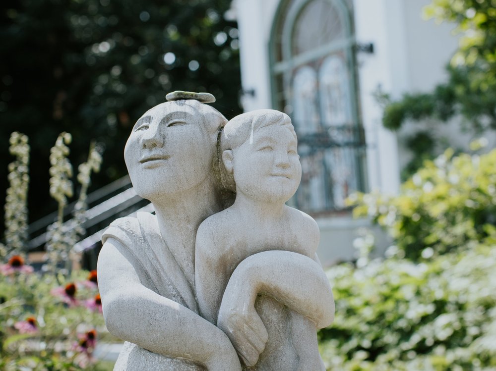 Sculpture outside Wellfleet Preservation Hall