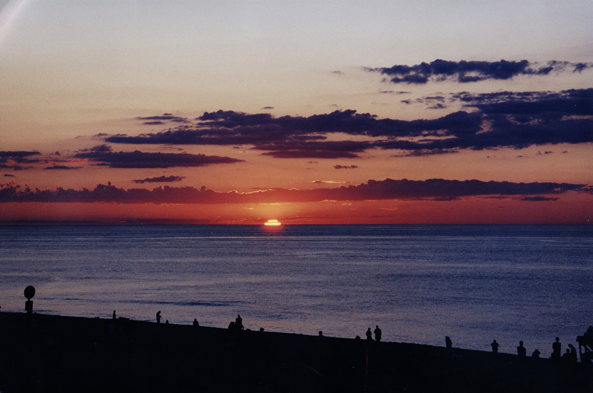 Sunset over the water at Race Point Beach in Provincetown